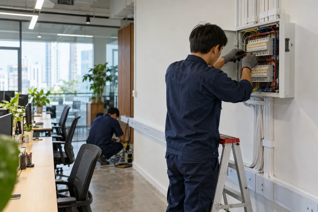 Ảnh: Đi lại điện văn phòng 120m²